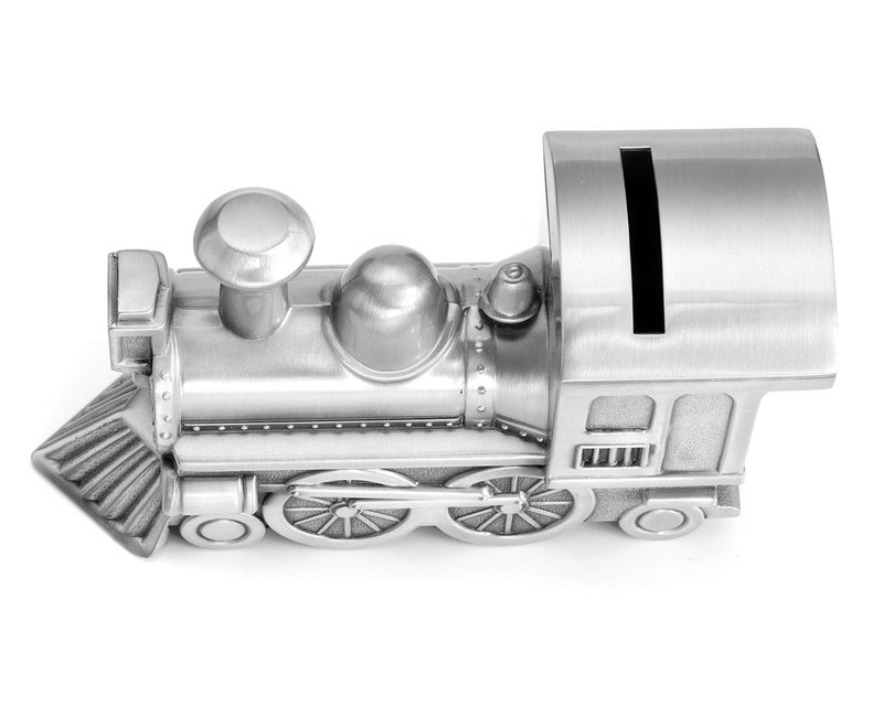 Mogoko Metal Money Bank, Cute Train Piggy Bank Silver Penny Coin Saving Box for Children - Image 3